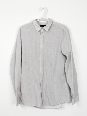 H&M Easy Iron Slim Fit Button-Down Shirt, Geometric Pattern